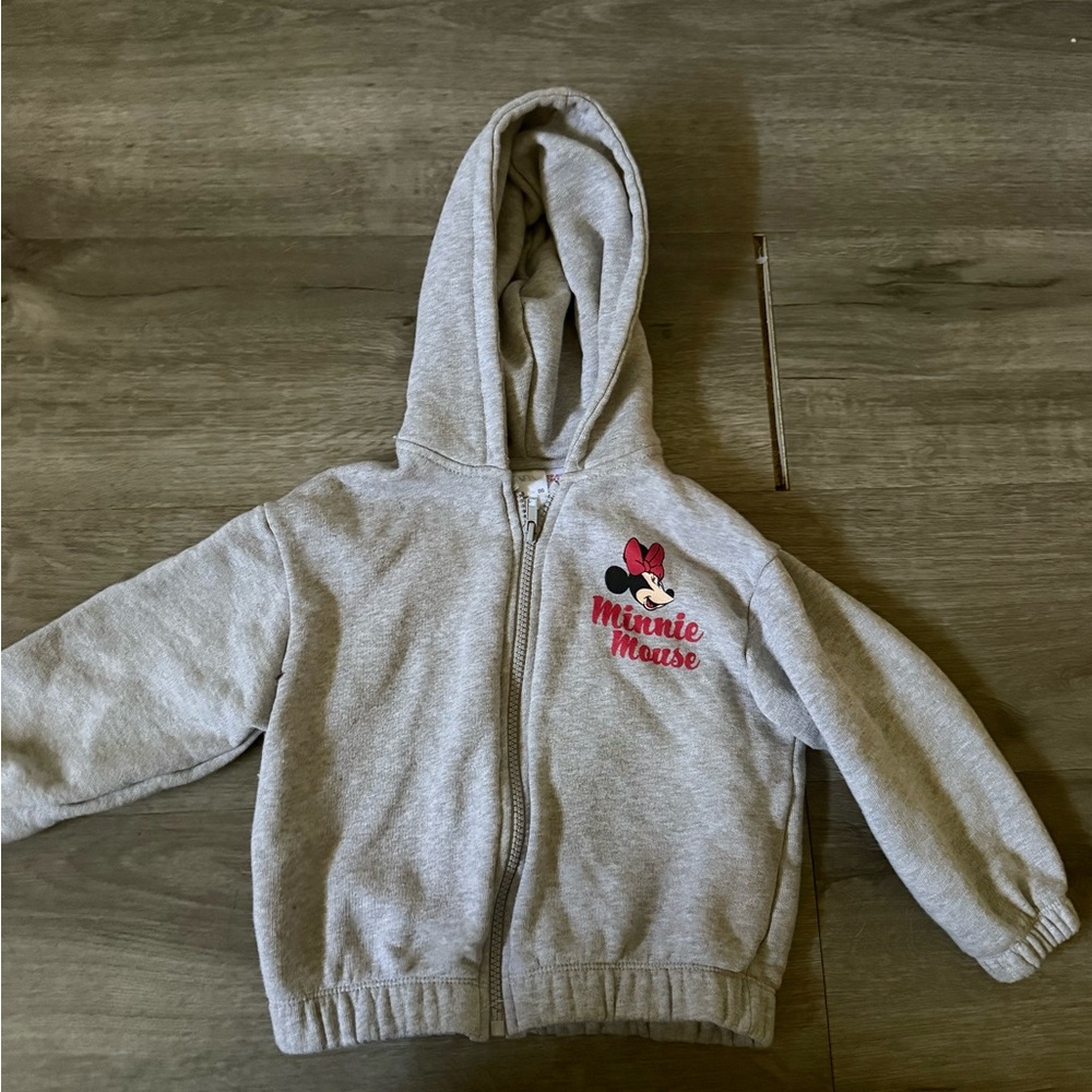 Zara Gray Minnie Mouse Kids Hoodie